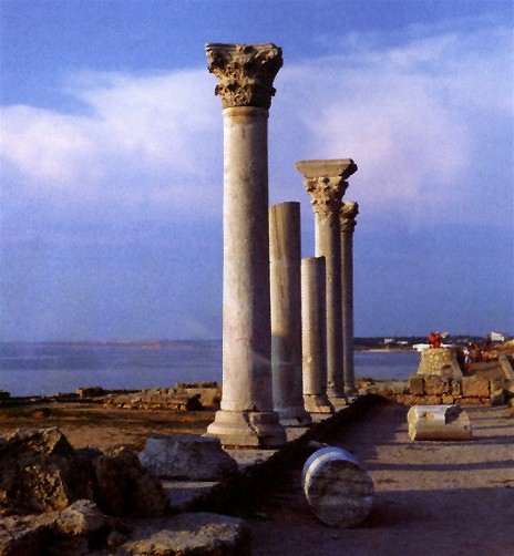 Image - The ruins of the basilica in Chersonese Taurica near Sevastopol in the Crimea.