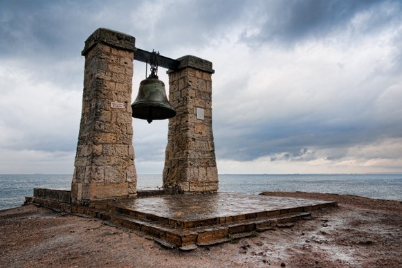 Image - A bell (1778) in the Khersones Tavriiskyi National Preserve near Sevastopol in the Crimea.