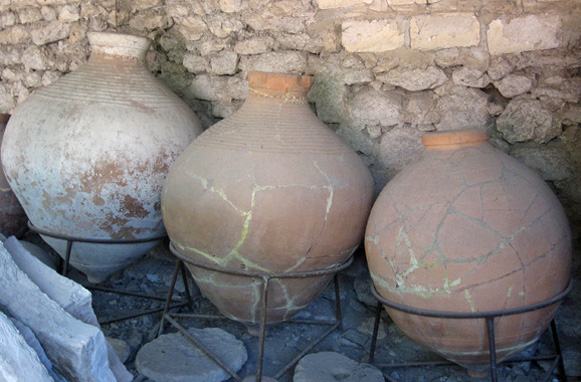 Image - Clay jars from Chersonese Taurica (in the Khersones Tavriiskyi National Preserve museum).