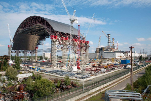 Image -- The Chornobyl Nuclear Power Station in Prypiat, near Chornobyl, Kyiv oblast.