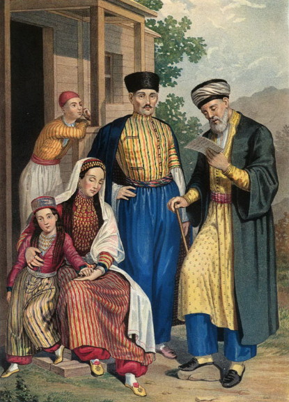Image -- Crimean Tatars (painting by G.F. Pauli, mid 19th century).