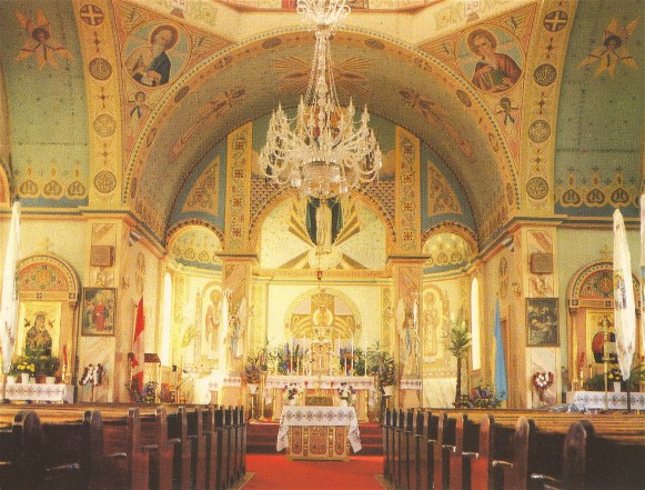Image - Interior of the Church of the Resurrection in Dauphin, Manitoba (decorated by Theodore Baran).