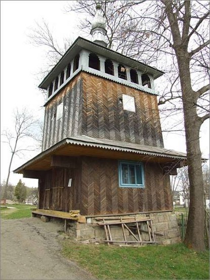 Image - Belfry in the Church of the Nativity of the Mother of God in Deliatyn.