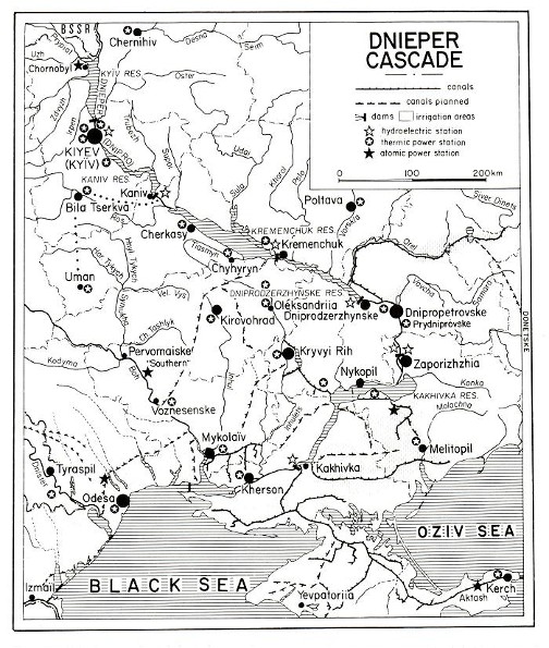 Image from entry Dnipro Cascade of Hydroelectric Stations in the Internet Encyclopedia of Ukraine