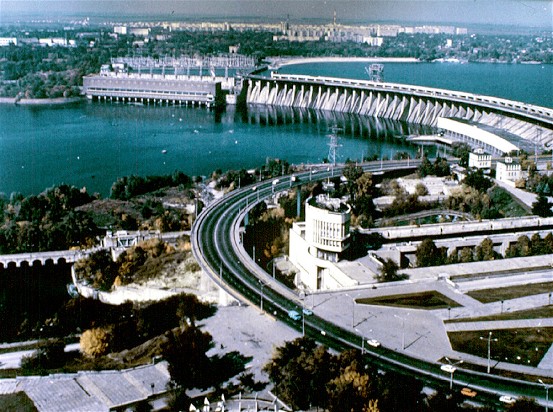 Image -- Dnieper Hydroelectric Station near Zaporizhia.