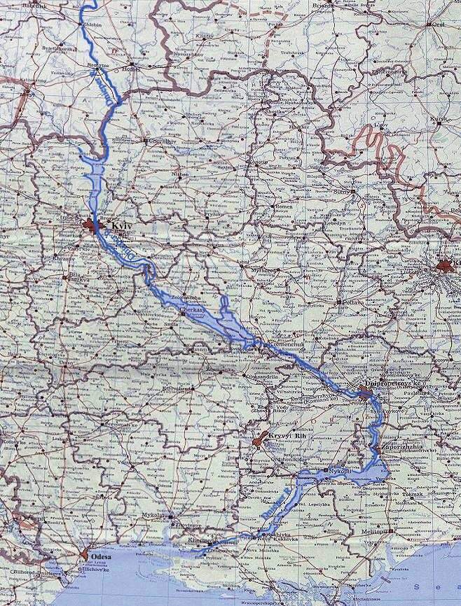 Image -- Map of Dnieper River