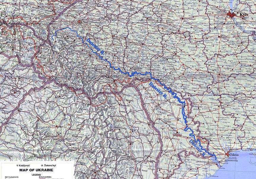 Image - Map of Dniester River