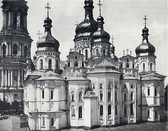 Image - Dormition Cathedral of Kyivan Cave Monastery: east side (1930s photo).