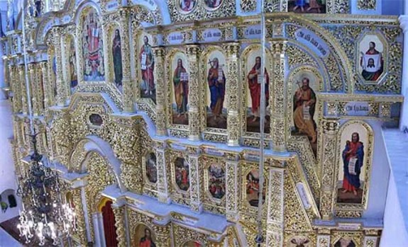 Image - Fragment of the iconostasis of the Dormition Cathedral of Kyivan Cave Monastery.