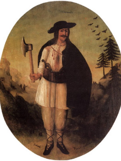 Image - A folk painting of Oleksa Dovbush.