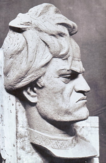 Image - Yevhen Dzyndra: a sculpture of Hryhorii Tiuiunnyk.