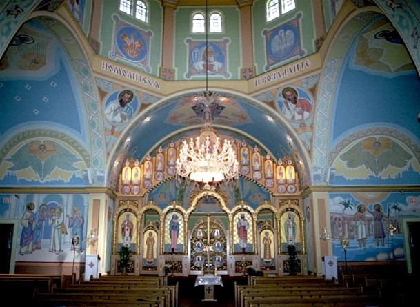 Image -- The interior of Saint Josaphat Ukrainian Catholic Cathedral in Edmonton, Alberta (built in 1904).