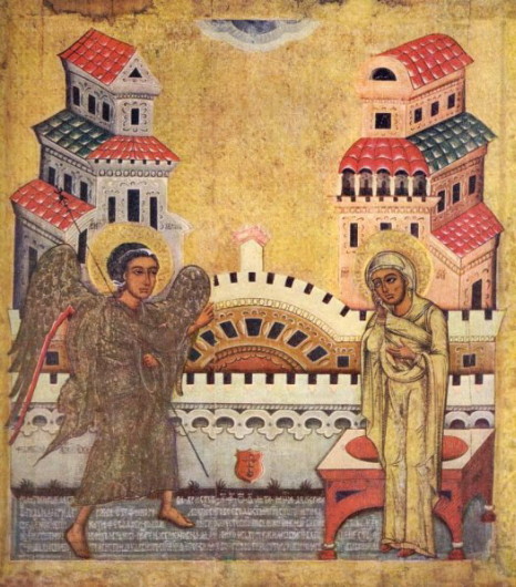 Image - Fedusko of Sambir: The icon of Annunciation (1579).