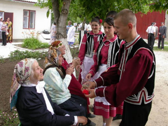 Image - Gagauzy in Ukraine in their national dress.