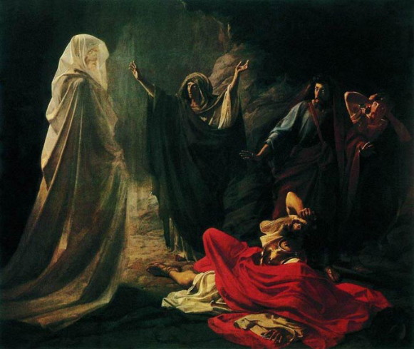 Image - Mykola Ge: Saul and the Witch of Endor (1856).