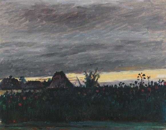 Image -- Mykola Ge: Sunrise in Ivanovskyi khutir (1890s).