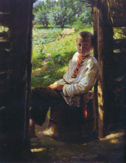 Image -- Mykola Ge: Portrait of Ukrainian Boy (early 1890s).