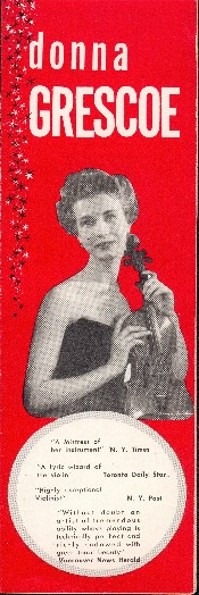 Image -- A poster for the concert of Donna Grescoe.