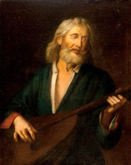 Image -- Rafal Hadziewicz: Blind Man Playing the Bandura.