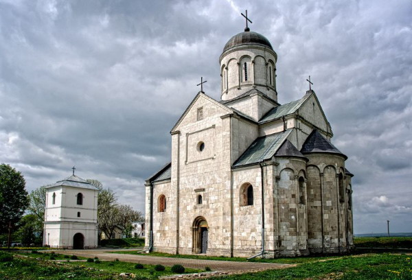 Image -- Saint Panteleimon Church (pre-1200) in the Old Halych National Reserve.