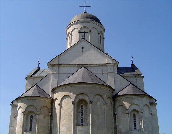 Image -- Saint Panteleimon Church (pre-1200) in the Old Halych National Reserve.