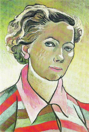 Image -- Halyna Mazepa: Self-portrait (1950).