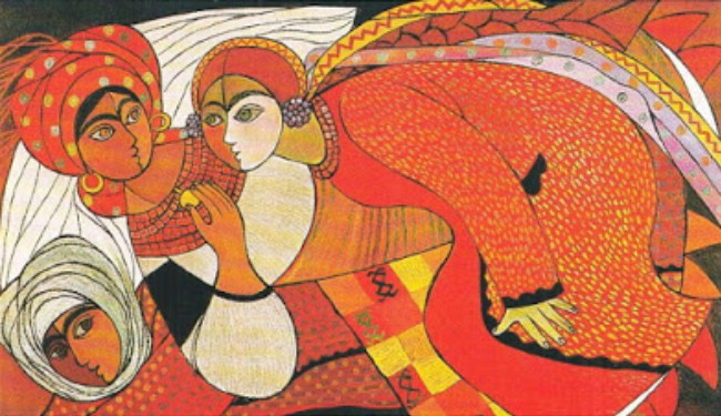 Image -- Halyna Mazepa: Witches (1977).