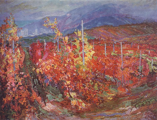 Image - Mykola Hlushchenko: Purple Vineyards (1973).