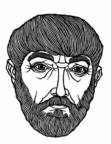 Image -- Jacques Hnizdovsky: Self-Portrait.