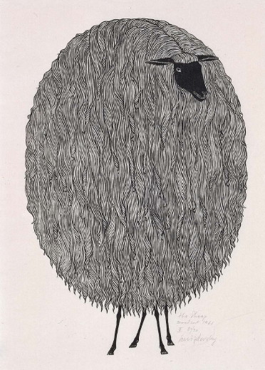 Image -- Jacques Hnizdovsky: A Sheep.