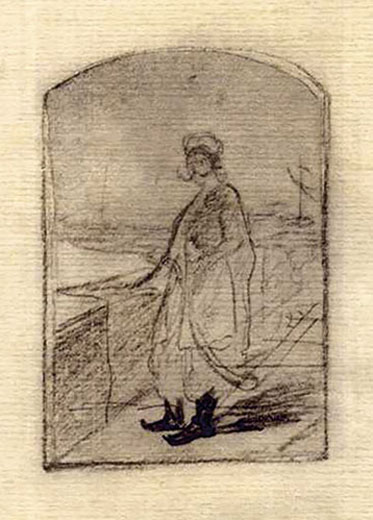 Image -- Taras Shevchenko: Drawing of Antin Holovaty (1843)