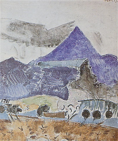 Image - Oleksa Hryshchenko: Mount Ida, Crete (1923).