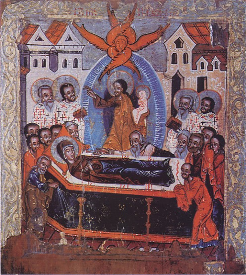 Image - Icon: The Dormition (late 16th century, Kalush, Galicia).