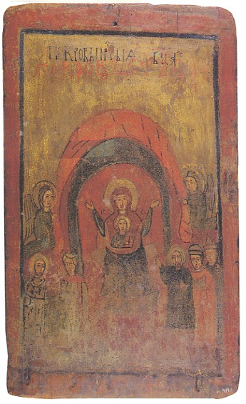 Image -- Icon: Mother of God the Protectress (early 13th-century, Galicia).