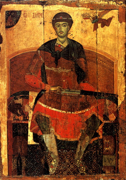 Image -- The icon of Saint Demetrius of Thessalonica (12th-century).