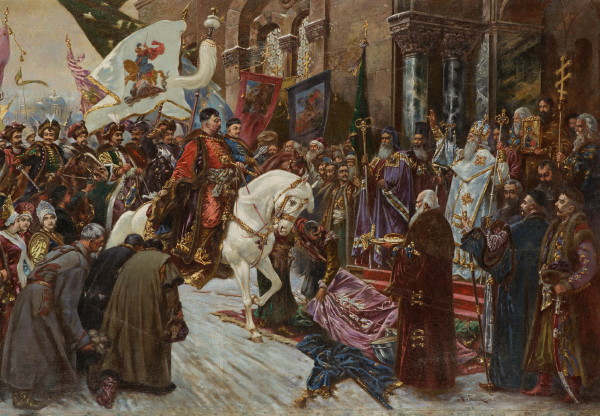 Image - Mykola Ivasiuk: Bohdan Khmelnytskys Entry into Kyiv (1912). 