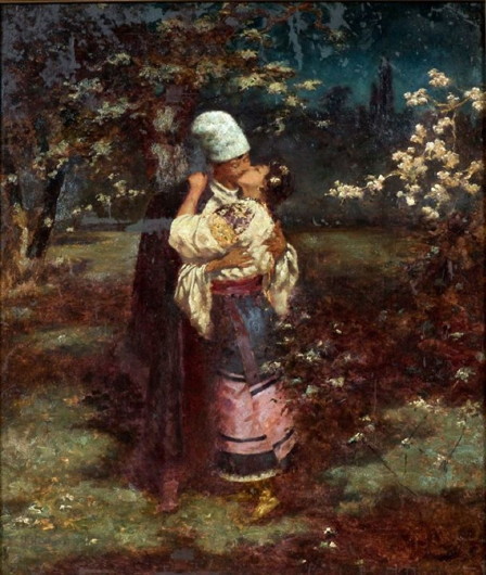 Image -- Mykola Ivasiuk: Kiss (1910).