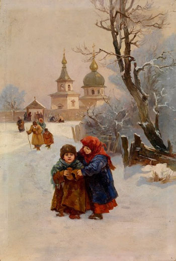 Image -- Ivan Izhakevych: In Front of the Church.