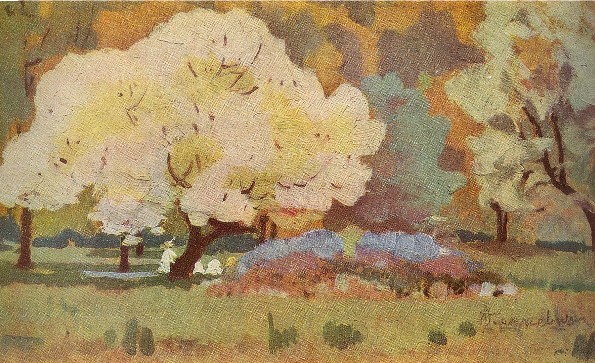 Image -- Ivan Izhakevych: Trees in Bloom (1905-6).