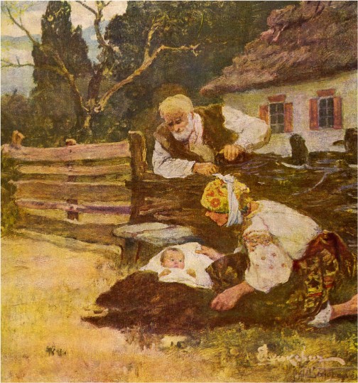 Image -- Ivan Izhakevych: an illustration to Shevchenko's poem The Servant Girl (1951).