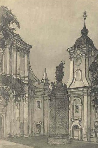 Image - St. Joseph's Roman Catholic Church in Iziaslav (postcard, 1913).
