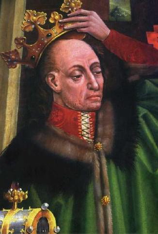 Image -- A fresco of King Wladyslaw II Jagiello in the Cracow Cathedral.