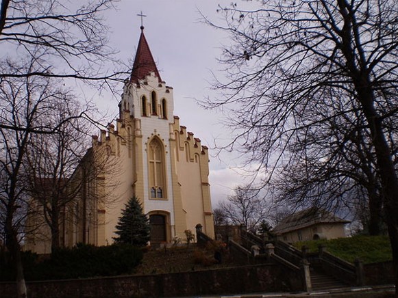 Image -- Saint Valentin Roman Catholic Church (1844) in Kalush, Ivano-Frankivsk oblast.