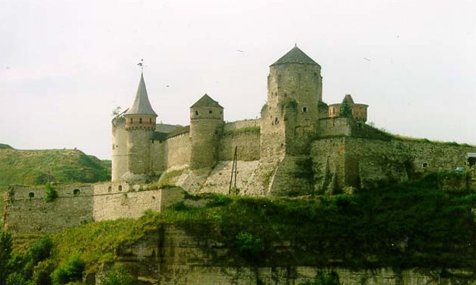 Image -- View of the Kamianets-Podilskyi fortress.