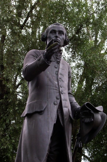 Image -- Immanuel Kant monument in Kaliningrad (formerly Koenigsberg).