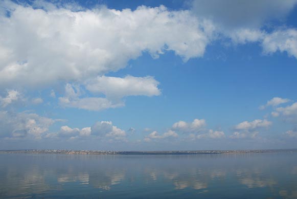 Image - A view of the Khadzhybei Estuary.