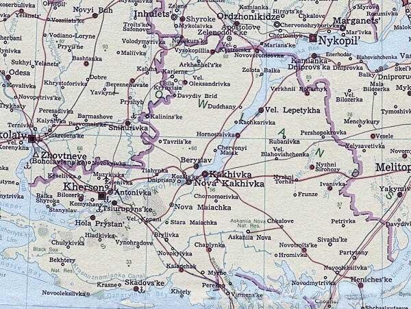 Image - Map of Kherson oblast