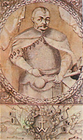 Image -- Bohdan Khmelnytsky (illustration to Samiilo Velychko's chronicle, 1720).