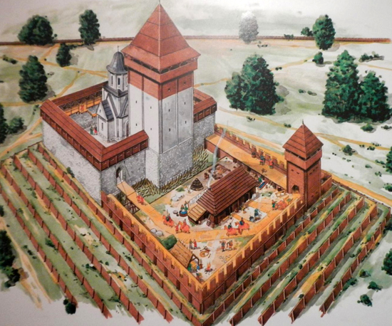 Image - A reconstruction of Danylo Romanovych's castle in Kholm (Chelm).