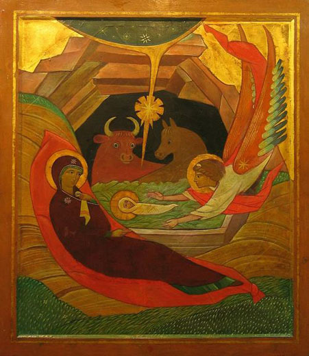 Image - Petro P. Kholodny: Nativity of Christ (icon).